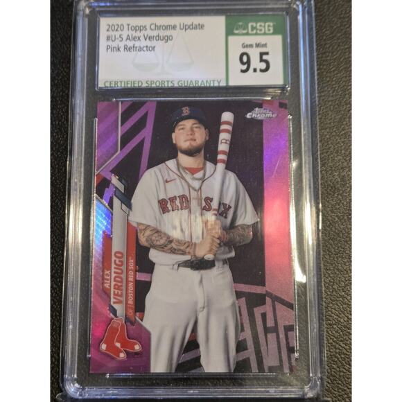 2020 Topps Chrome Update #U-5 Alex Verdugo Pink Wave CSG 9.5 - Picture 1 of 2